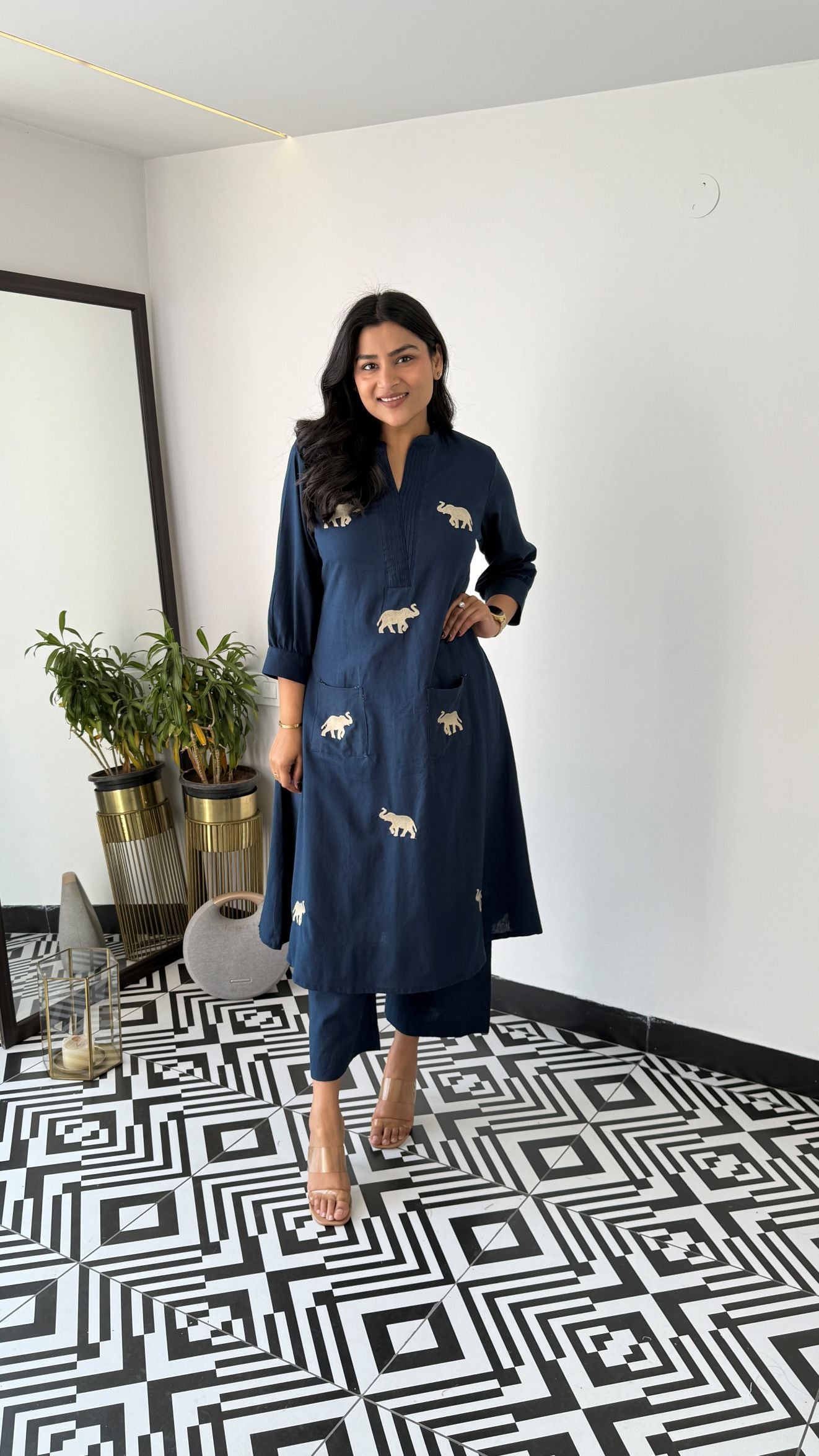 Gaja Blue Kurta Pants