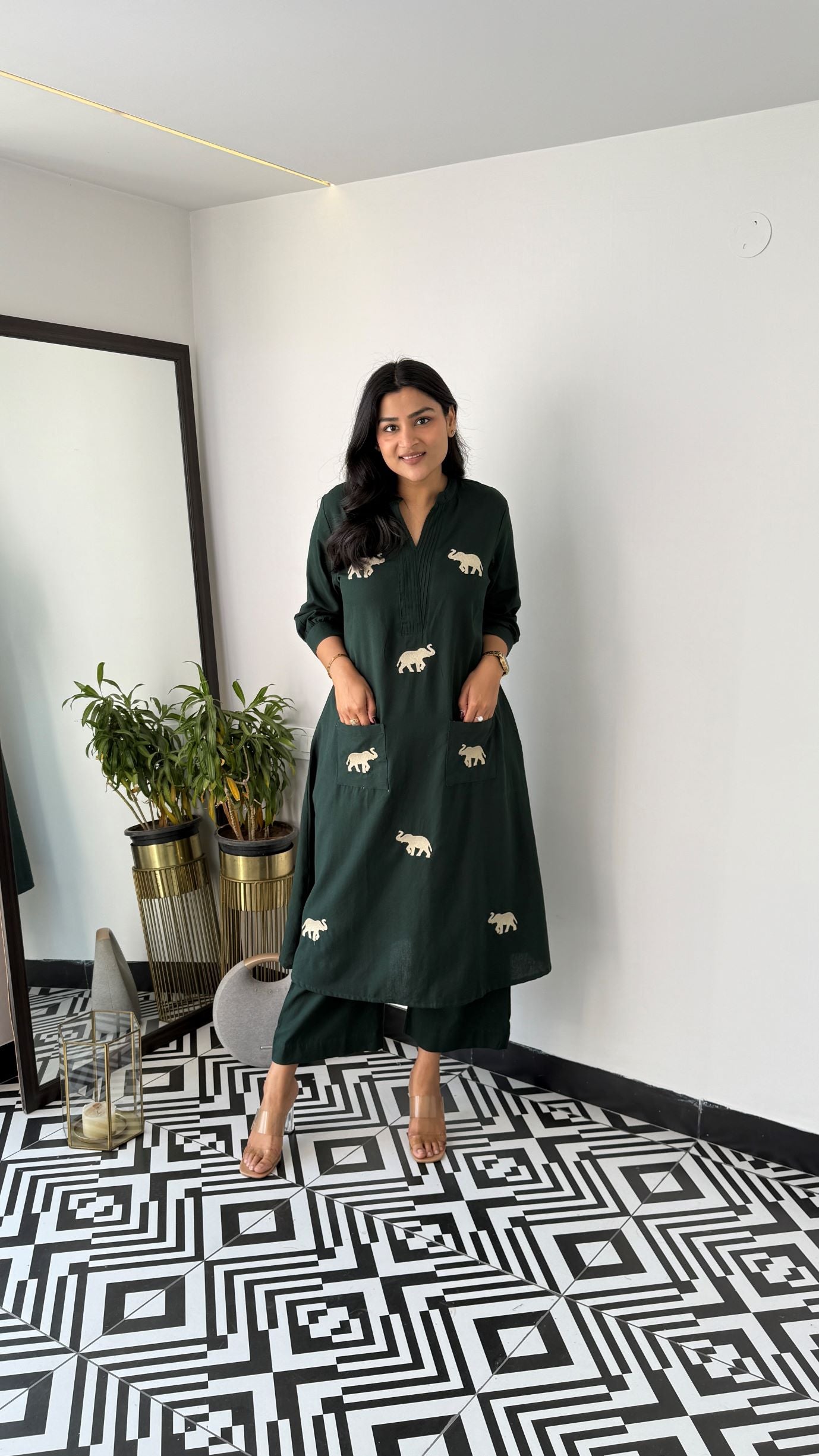 Gaja Green Kurta Pants