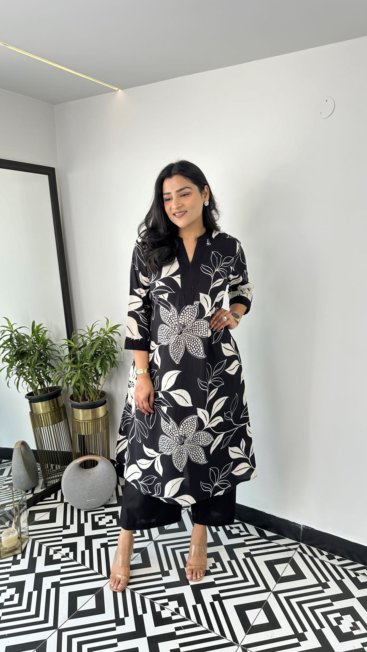 Aster Black Kurta Pants