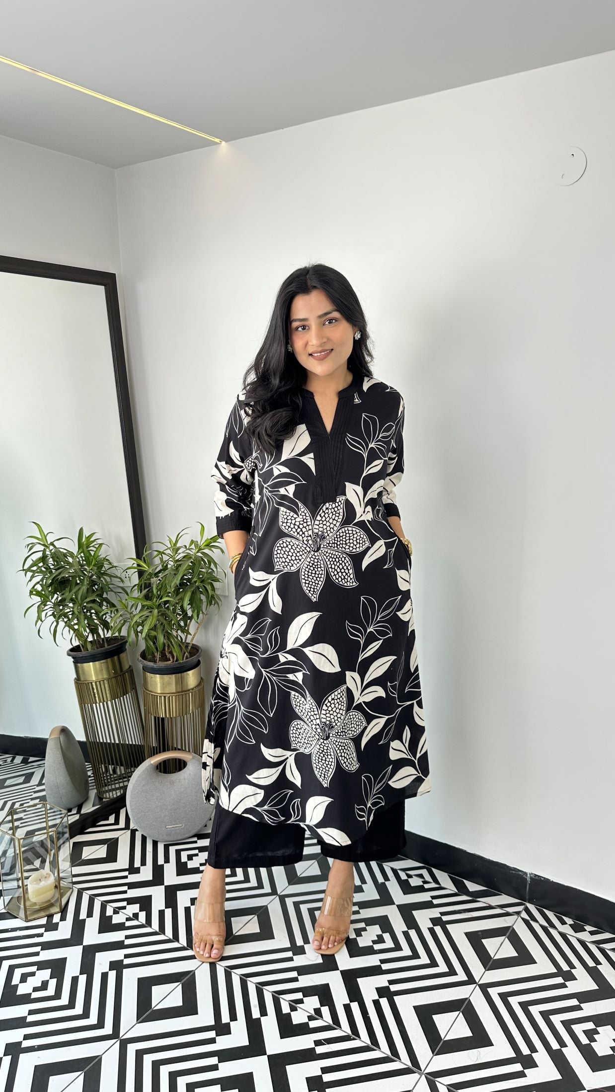 Aster Black Kurta Pants