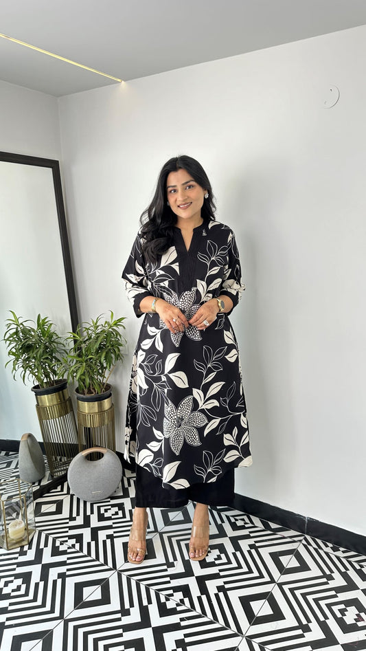 Aster Black Kurta Pants