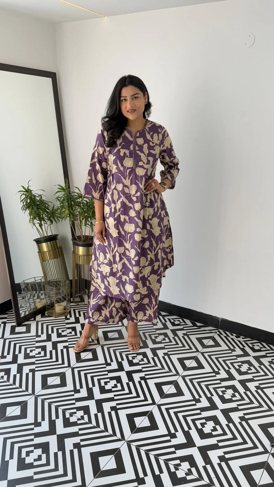 Bloom Purple Kurta Pants