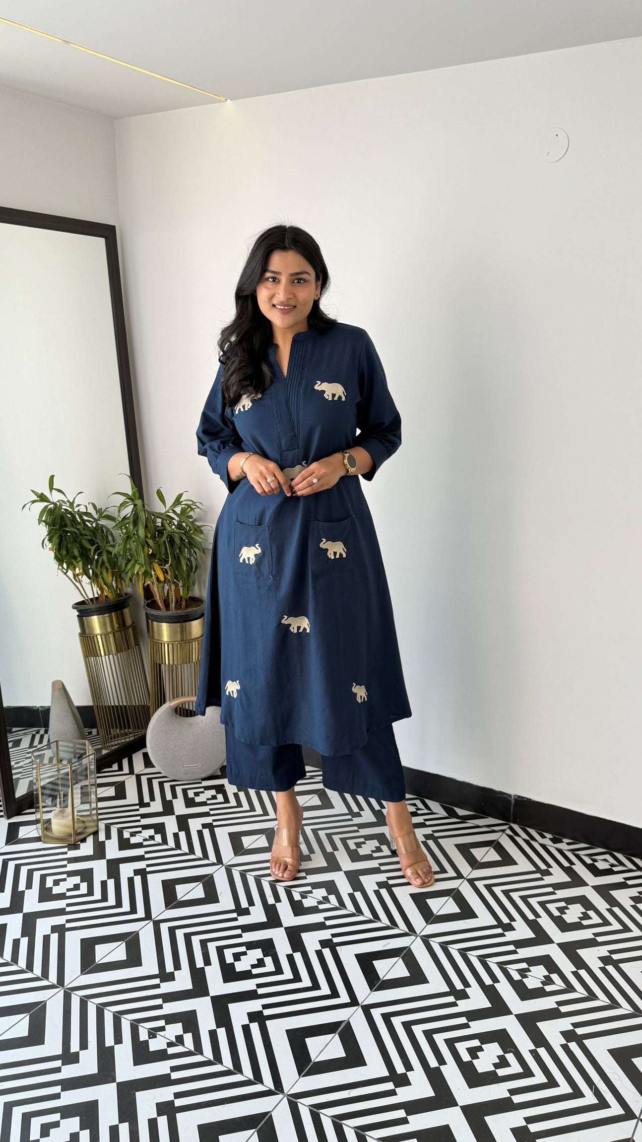Gaja Blue Kurta Pants