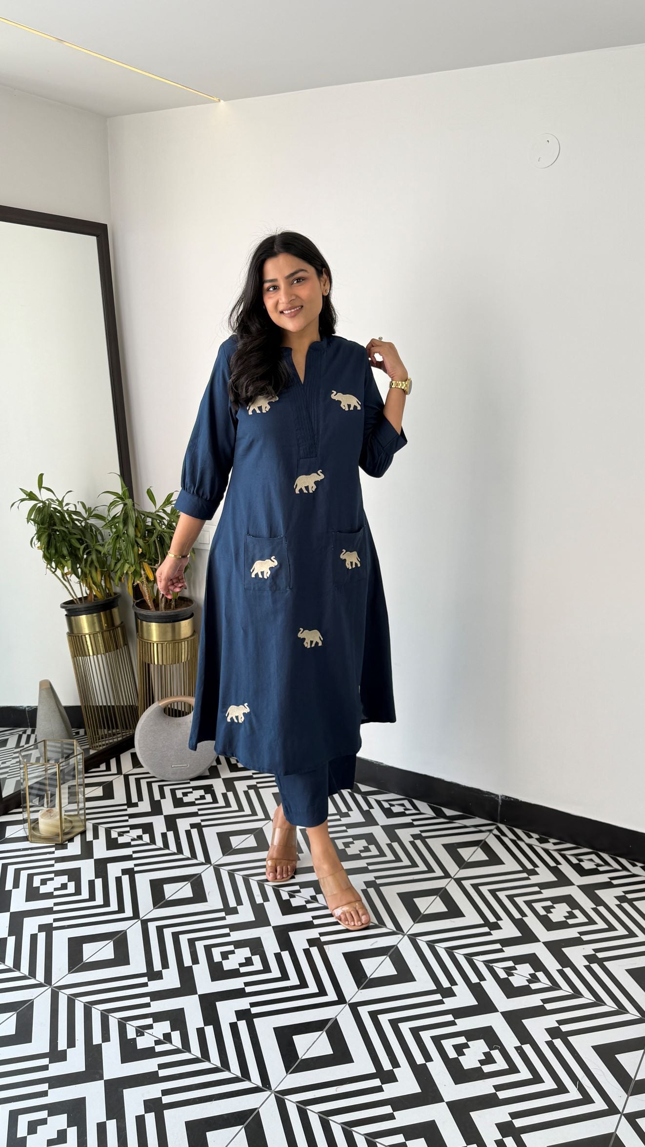 Gaja Blue Kurta Pants