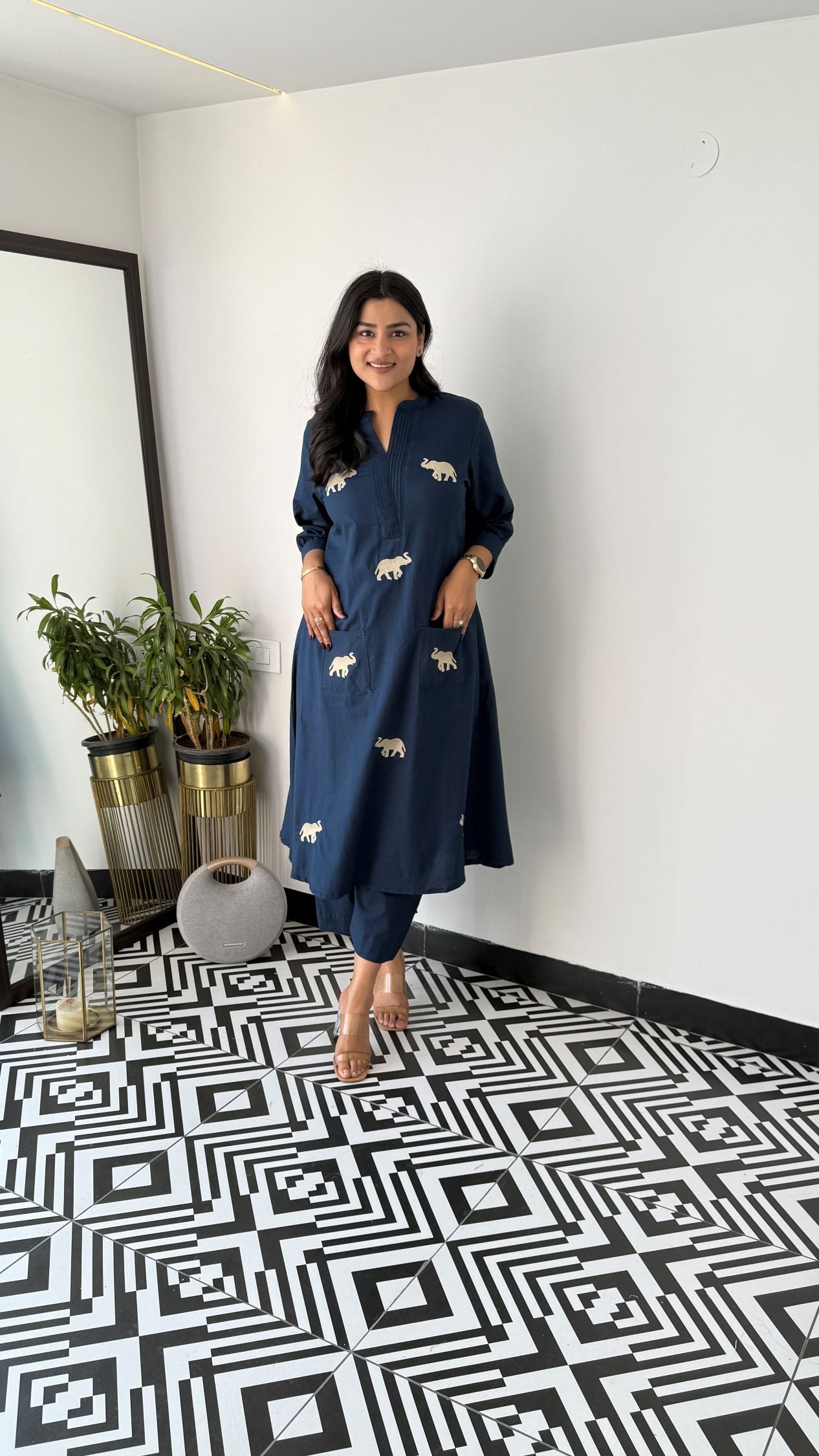Gaja Blue Kurta Pants