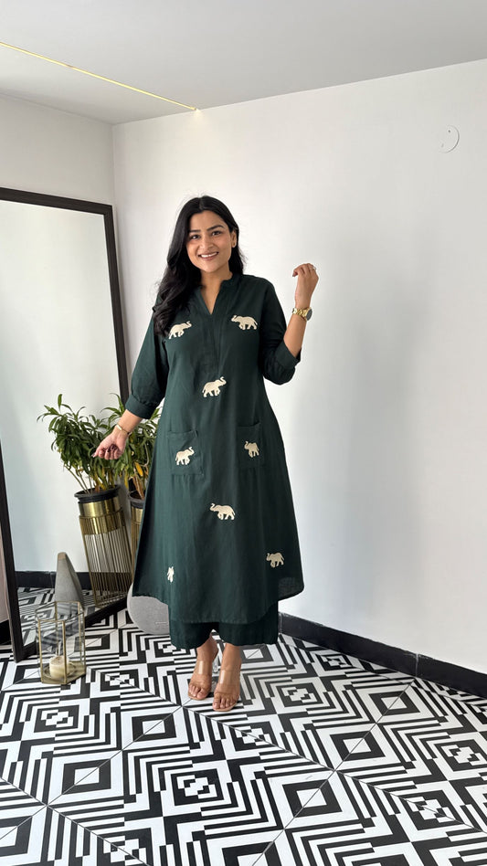 Gaja Green Kurta Pants