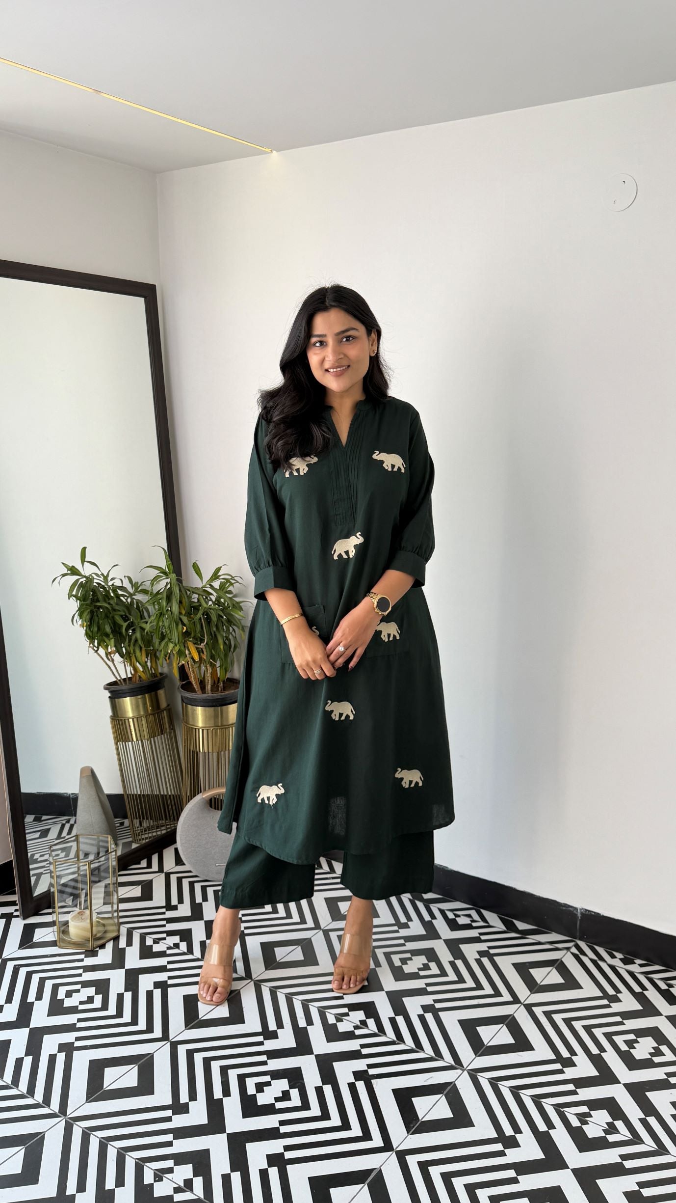 Gaja Green Kurta Pants