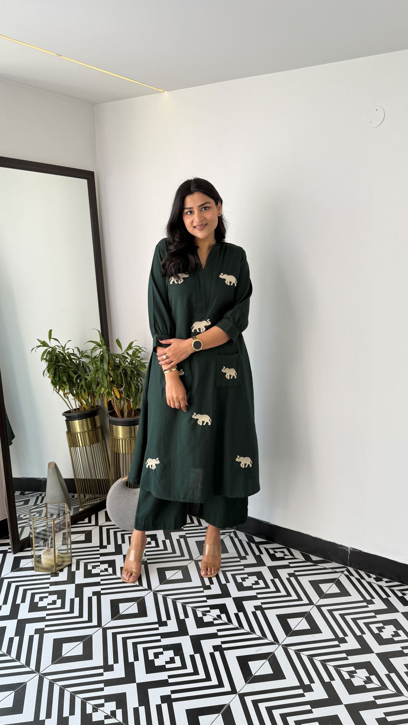 Gaja Green Kurta Pants