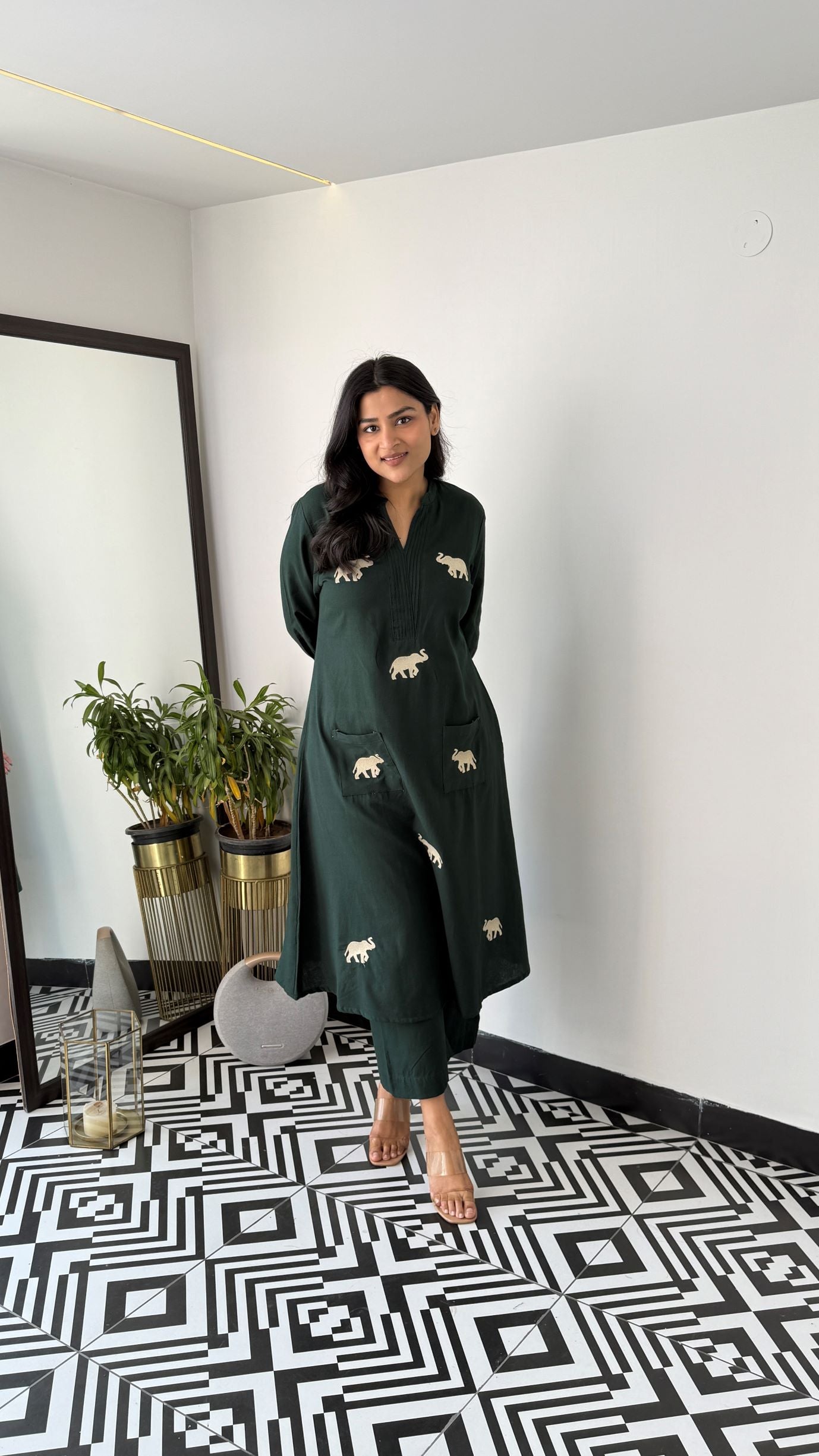 Gaja Green Kurta Pants