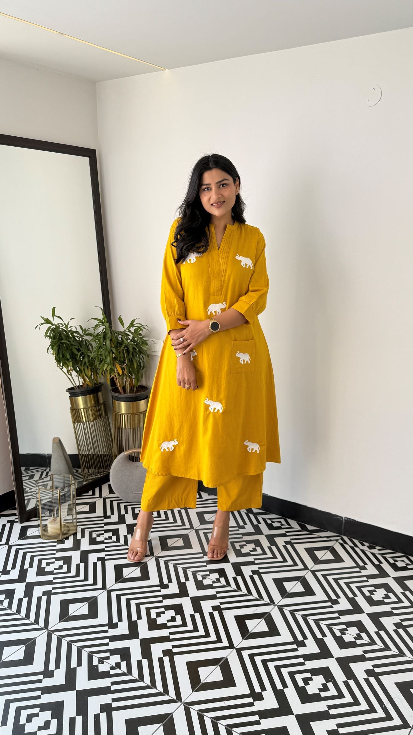 Gaja Yellow Kurta Pants