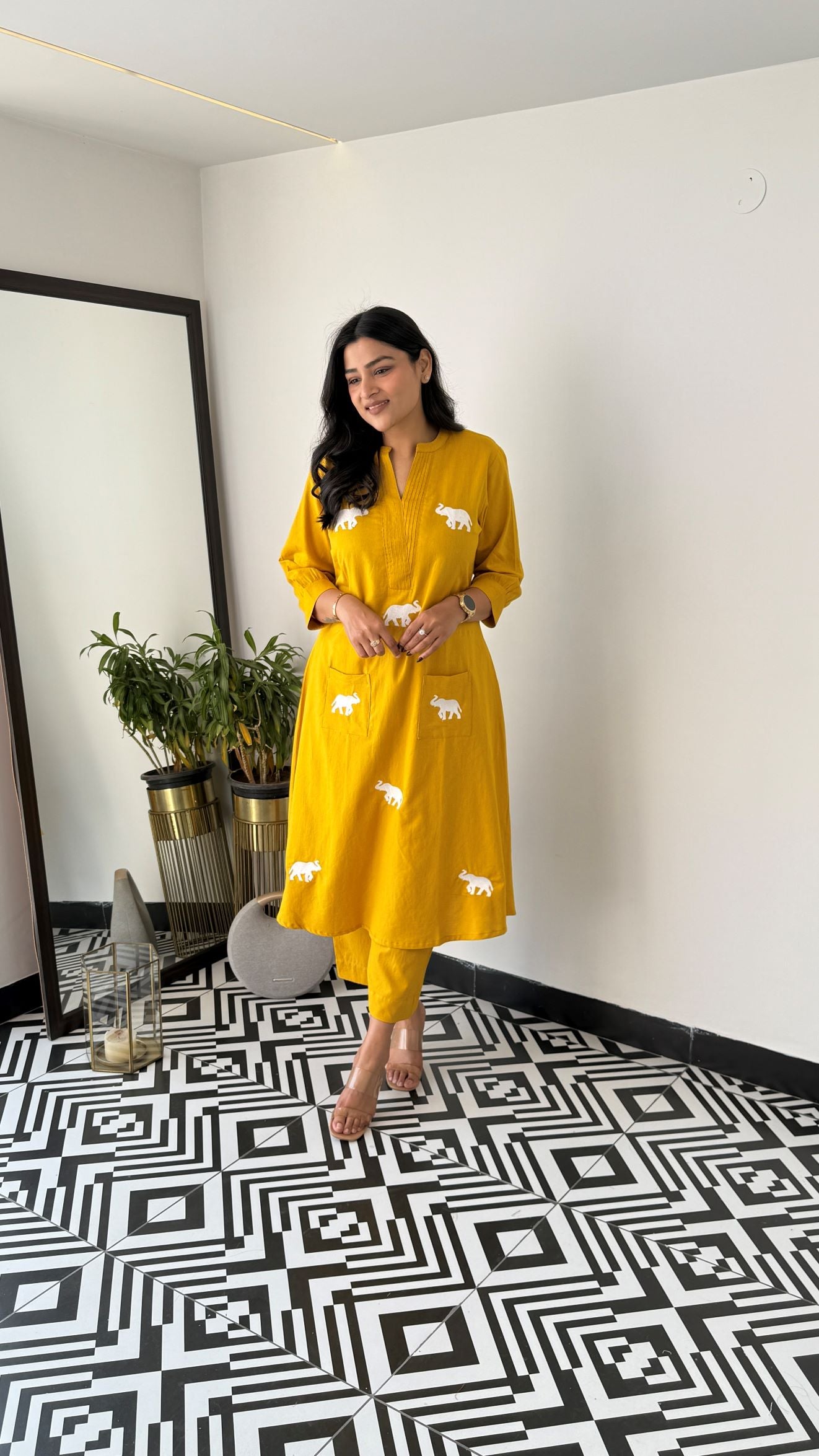 Gaja Yellow Kurta Pants