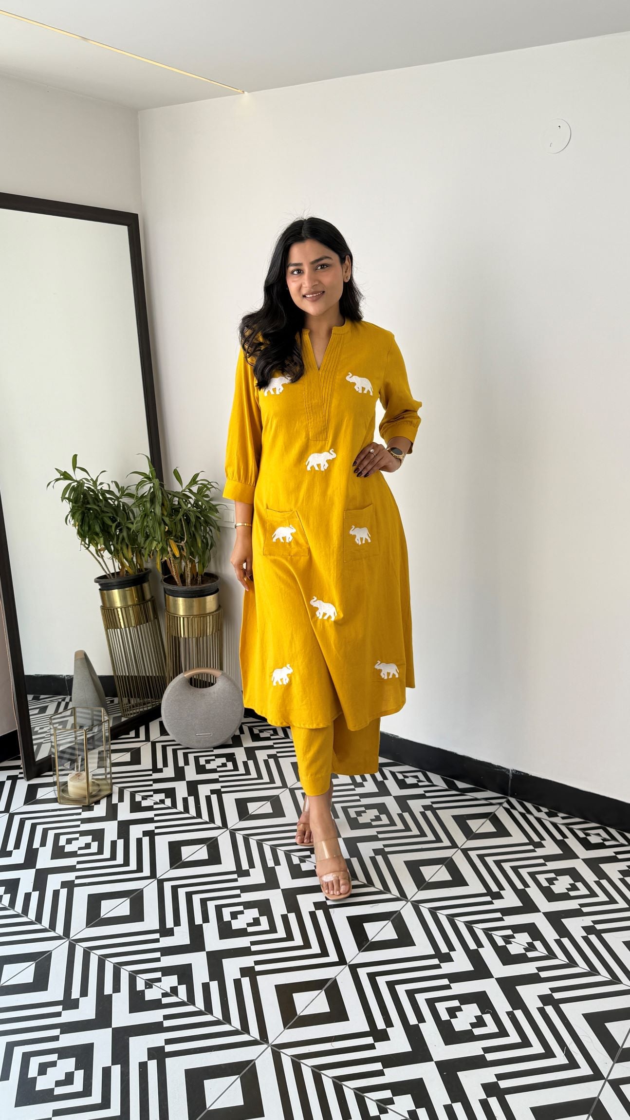 Gaja Yellow Kurta Pants