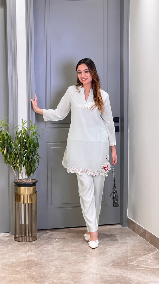 Leather Powder Green Cord Set