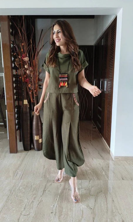 Moss Olive Green Coord Set