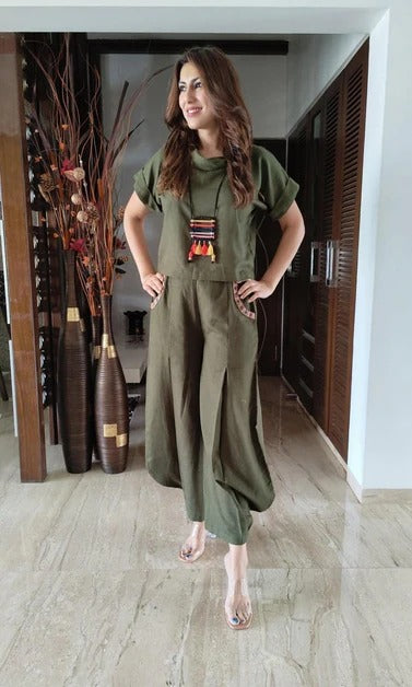 Moss Olive Green Coord Set