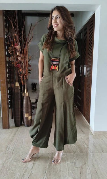 Moss Olive Green Coord Set