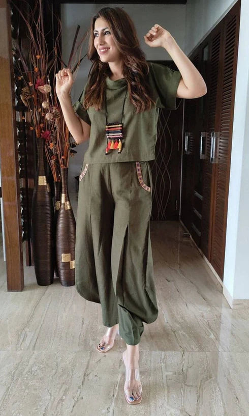 Moss Olive Green Coord Set